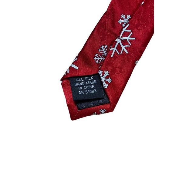 Hallmark Special Ties Snowflakes Snow Holiday Christmas Novelty Vintage Necktie - Picture 6 of 7